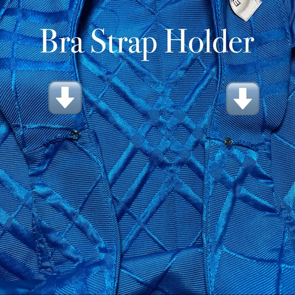 Evan Picone Women’s Midi Dress with Bra Strap Holder. Size 14 Blue - Picture 3 of 7